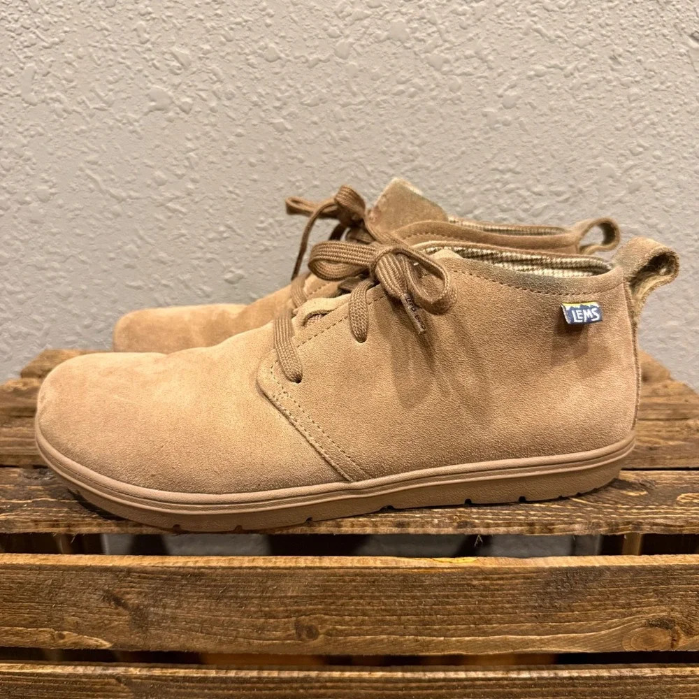 LEMS Mens 10 Chukka Lions Mane Sandstone Suede Barefoot Boots Minimalist Comfort